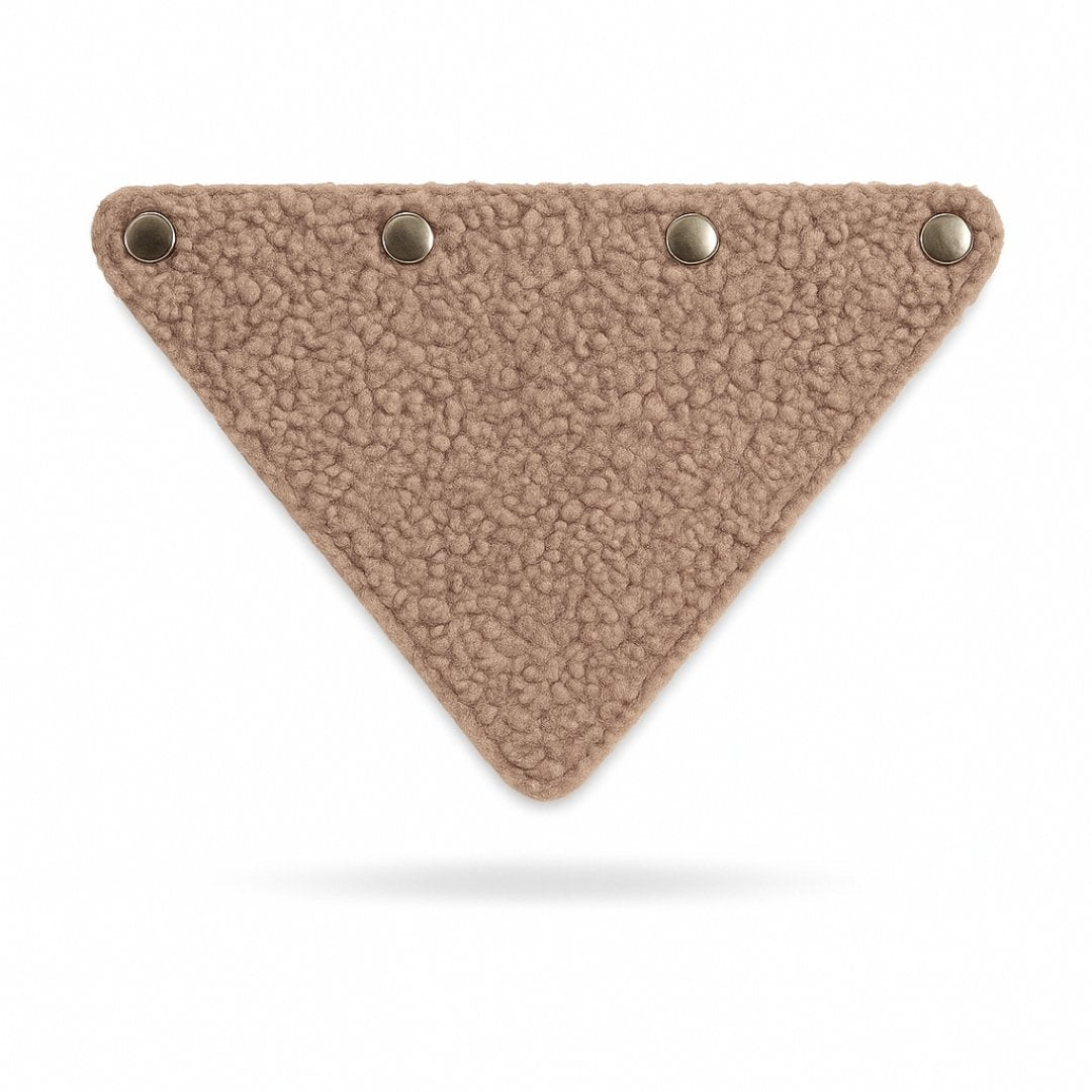Halstuch aus Teddy Fleece in Taupe
