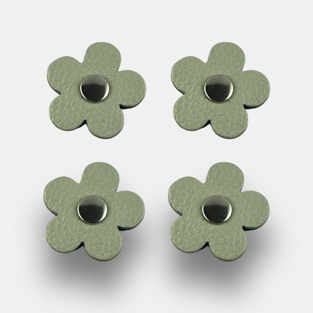 Design Clip aus Leder Blume.