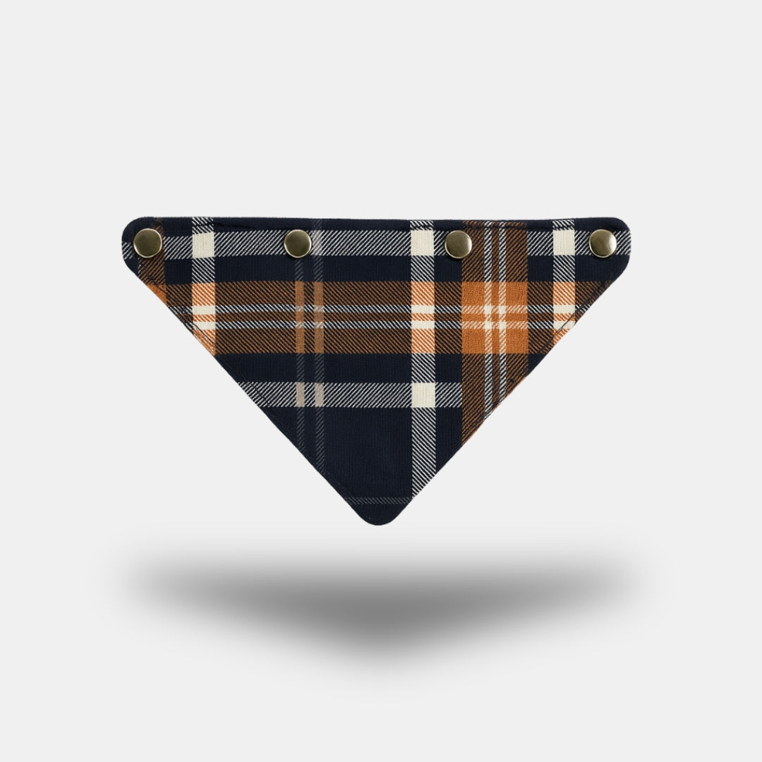 Halstuch für Hunde mit Karomuster aus Baumwollflanell.