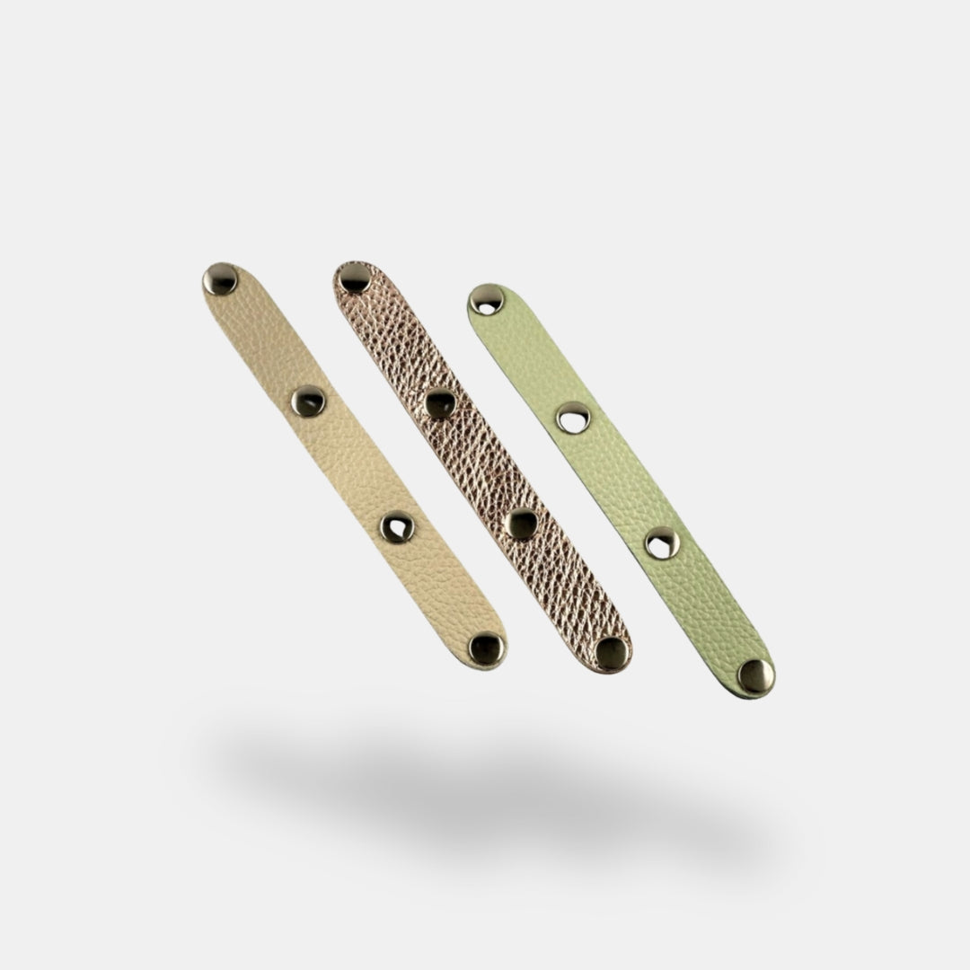 Design Clip aus Leder.