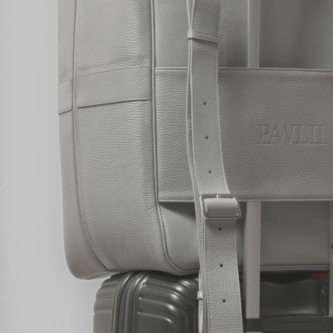 Dog Backpack | Stone Grey Leather
