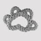 Grey paw-shaped rope toy